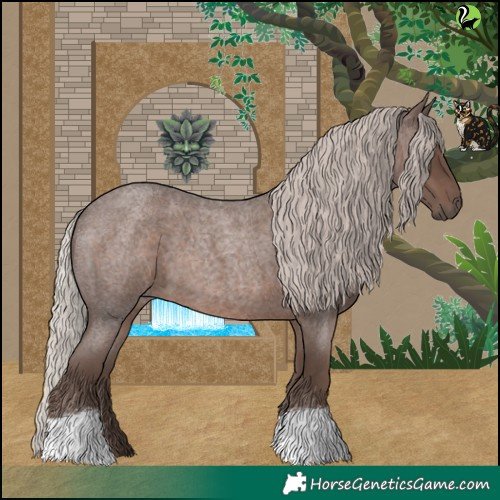 Horse Color:Silver Blue Roan 