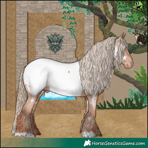 Horse Color:Gold Champagne Near Fewspot 