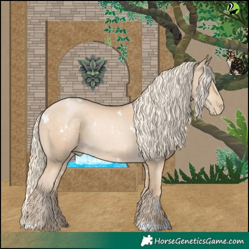 Horse Color:White Spotted Palomino Pearl 