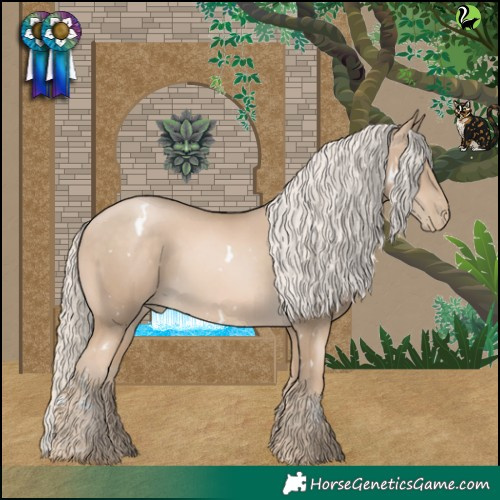 Horse Color:White Spotted Chocolate Palomino Pearl 
