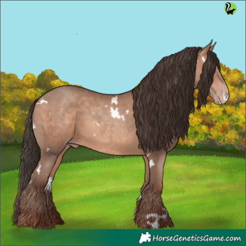 Horse Color:White Spotted Amber Champagne 