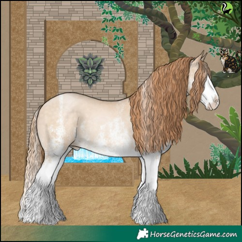 Horse Color:White Spotted Buckskin Pearl Splash 