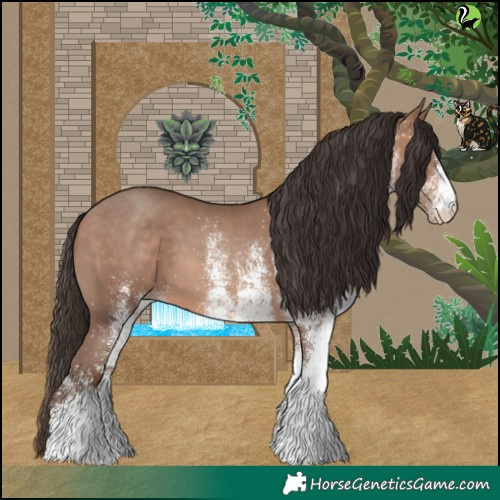 Horse Color:White Spotted Sable Champagne 
