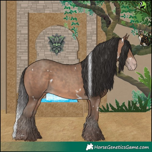Horse Color:White Spotted Sable Champagne 
