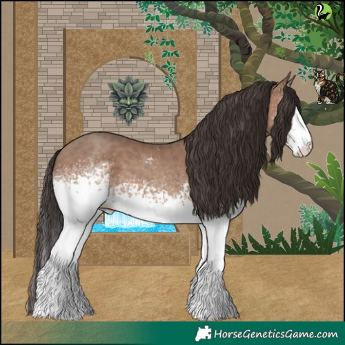 Horse Color:White Spotted Sable Champagne 