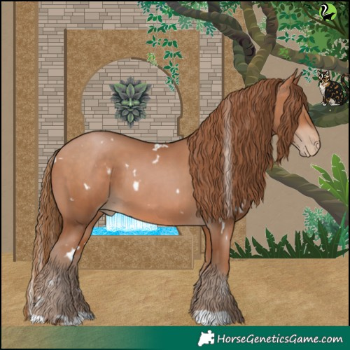 Horse Color:White Spotted Brown Pearl 