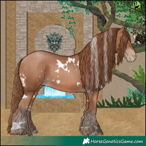 Horse Color:White Spotted Brown Pearl 