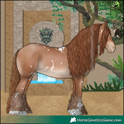 Horse Color:White Spotted Brown Pearl 