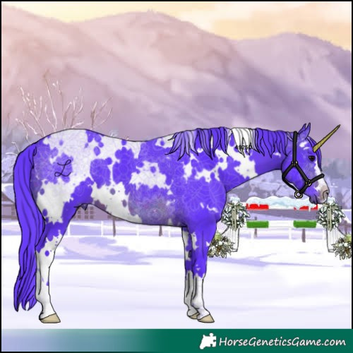Horse Color:Watercolor White Spotted Brown 