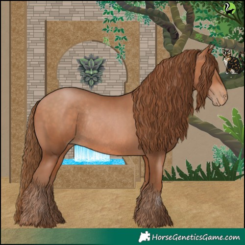 Horse Color:Brown Pearl Rabicano 