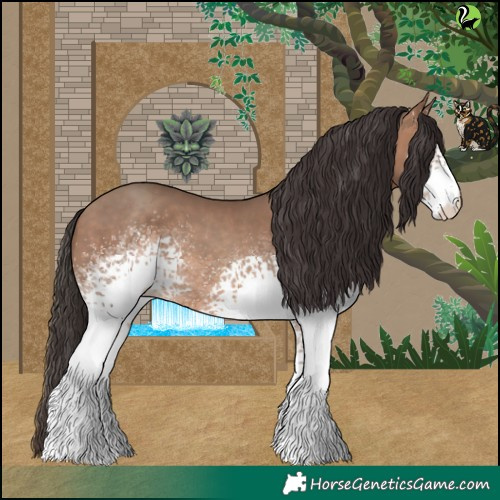 Horse Color:White Spotted Sable Champagne 