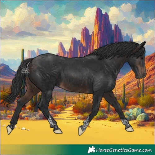Horse Color:Brown Tobiano 