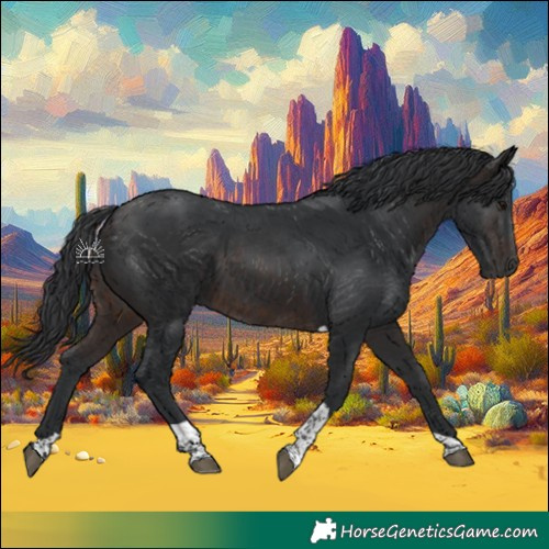 Horse Color:Brown Tobiano 