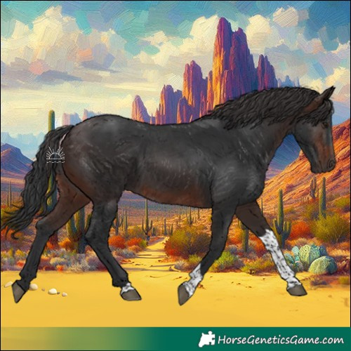 Horse Color:Brown Tobiano 