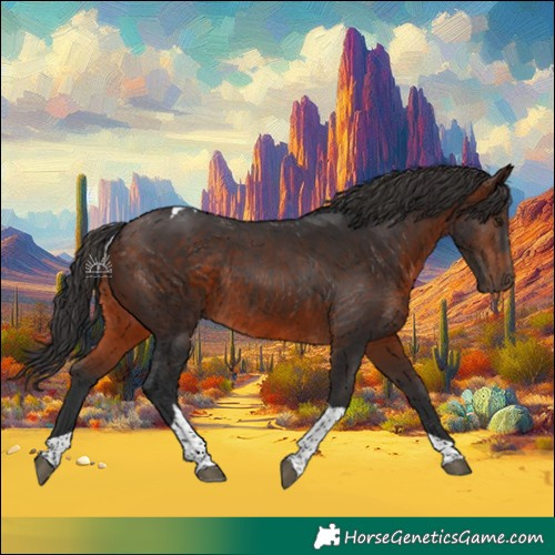 Horse Color:Brown Tobiano Rabicano 