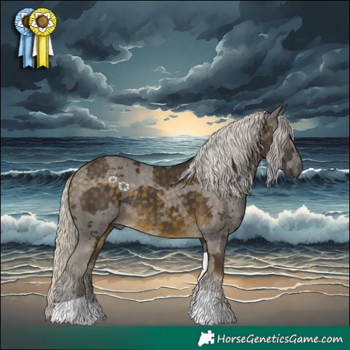 Horse Color:Silver Buckskin Merle Tobiano Rabicano 