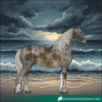 Horse Color:Silver Buckskin Merle Tobiano Rabicano