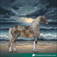 Horse Color:Silver Buckskin Merle Tobiano Rabicano 
