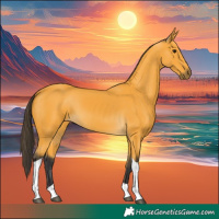 Horse Color:Buckskin Tobiano 