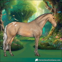 Horse Color:Silver Buckskin Varnish 