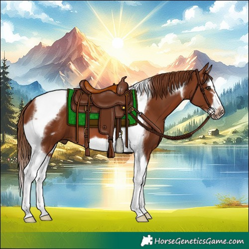 Horse Color:Chestnut Splash Tobiano Frame