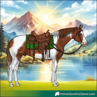 Horse Color:Chestnut Splash Tobiano Frame