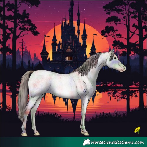Horse Color:Platinum Nacre Grullo Roan Pearl Brindle 