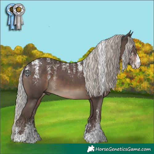 Horse Color:Powder White Silver Black 