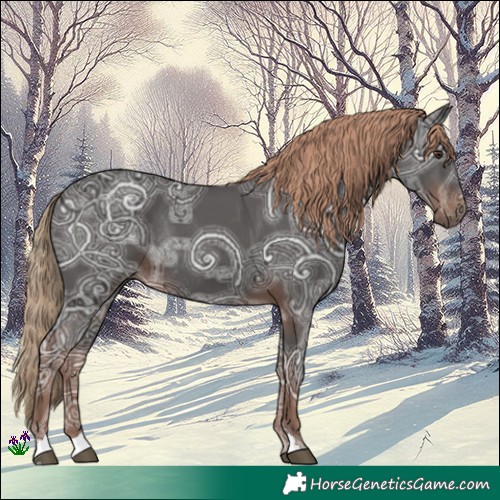 Horse Color:Liver Chestnut Ice Rabicano 