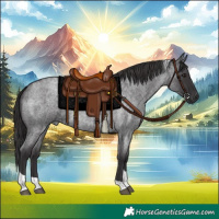 Horse Color:Smoky Blue Roan Tobiano 