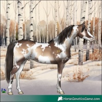 Horse Color:White Spotted Liver Red Onyx Frame