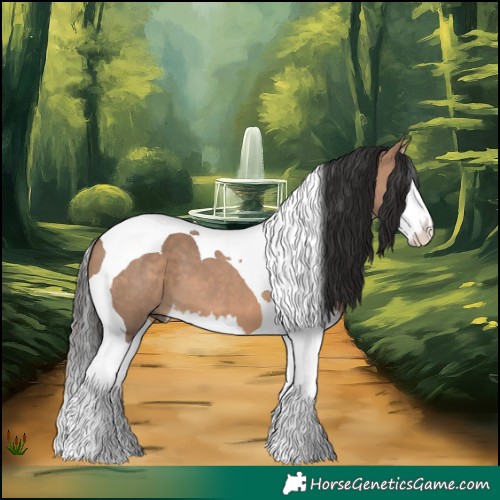 Horse Color:Brown Dun Splash Tobiano 