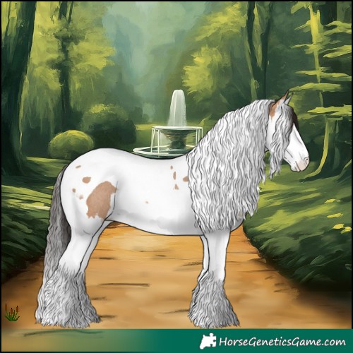 Horse Color:White Spotted Bay Dun Splash Tobiano Rabicano 