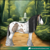 Horse Color:Bay Dun Splash Tobiano Rabicano Brindle 