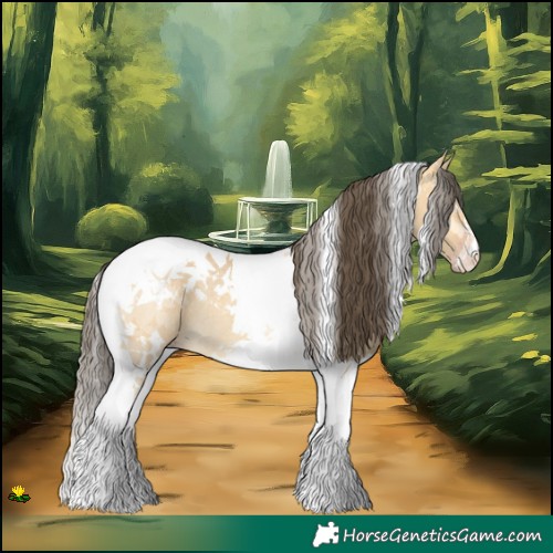 Horse Color:White Spotted Amber Cream Champagne Dun Tobiano Rabicano 