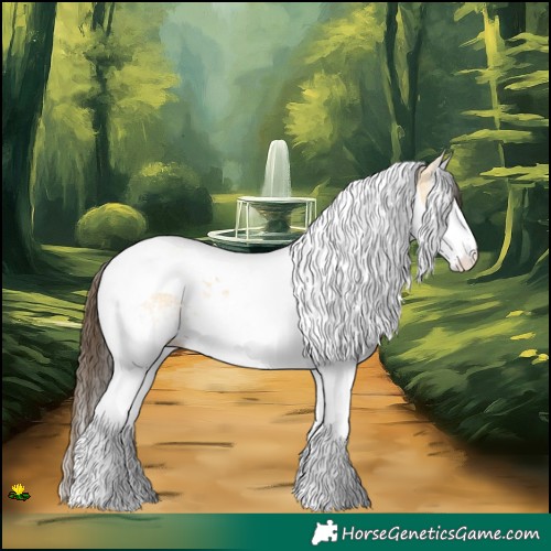 Horse Color:White Spotted Amber Cream Champagne Dun Splash Tobiano Rabicano 