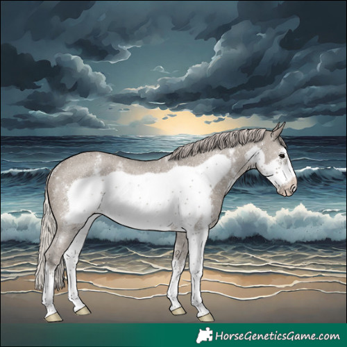 Horse Color:Silver Grullo Sabino Frame Rabicano 