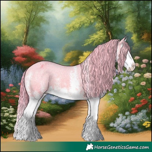 Horse Color:Watercolor White Spotted Bay Dun Splash Varnish 