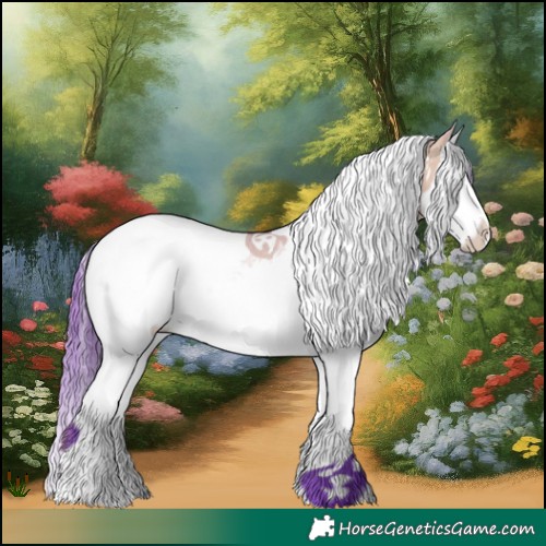 Horse Color:Watercolor Bay Dun Splash Tobiano Rabicano 