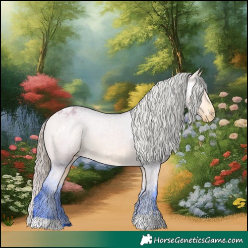 Horse Color:Watercolor White Spotted Buckskin Dun Varnish 
