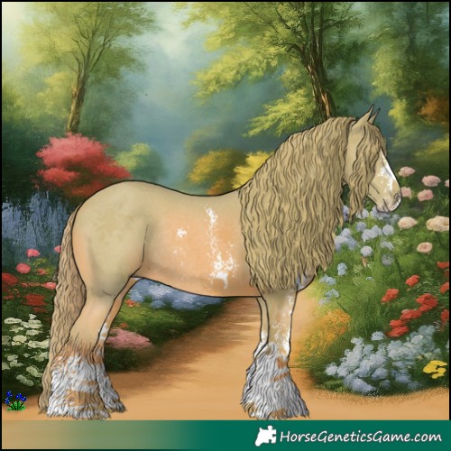 Horse Color:Watercolor Chestnut Sabino Rabicano 