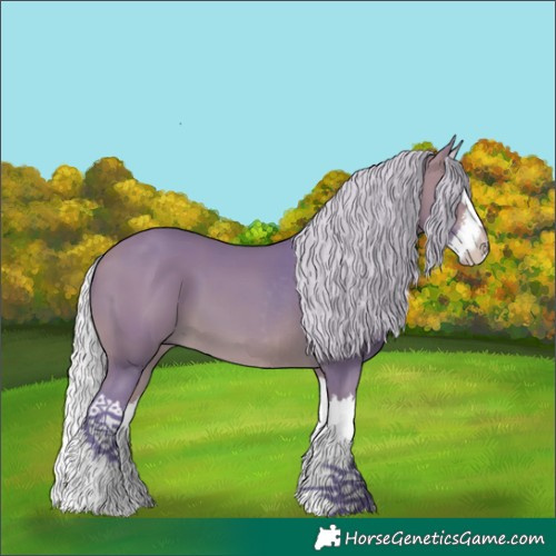 Horse Color:Watercolor White Spotted Silver Bay Splash 