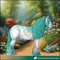 Horse Color:Watercolor White Spotted Bay Sabino Rabicano