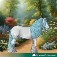 Horse Color:Watercolor Grullo Ice Sabino 