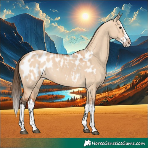 Horse Color:Bay Dun Splash Appaloosa 