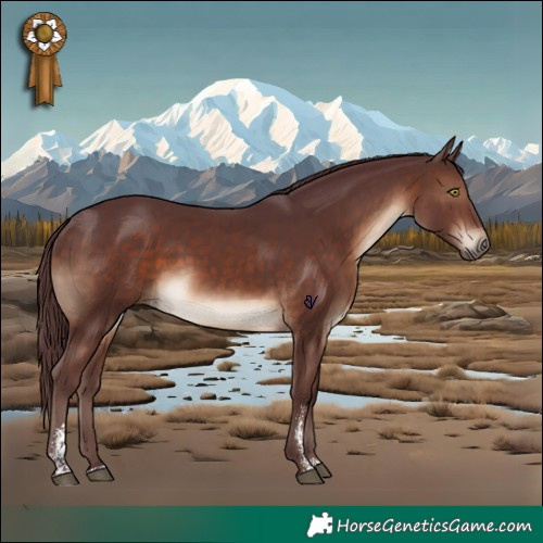 Horse Color:Chocolate Brown Sabino Rabicano 