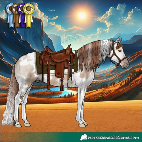 Horse Color:White Spotted Liver Red Dun Tobiano 