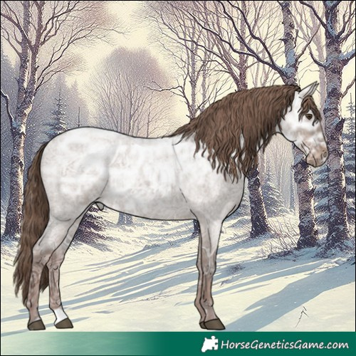 Horse Color:Liver Red Dun Ice Roan Rabicano 