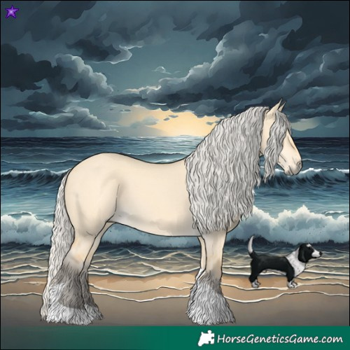 Horse Color:Silver Buckskin Dun Tobiano 