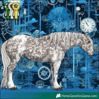 Horse Color:White Spotted Silver Black Tobiano Skewed Appaloosa 